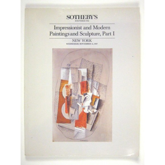 Sothebys Catalog 1987 New York Impressionist Paintings Part 1 Folded Cover - Picture 2 of 12